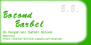 botond barbel business card